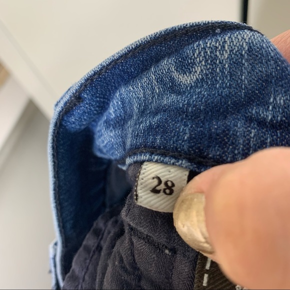 7 for All Mankind Bermuda Denim Shorts Crop Dojo Jeans - Picture 16 of 16